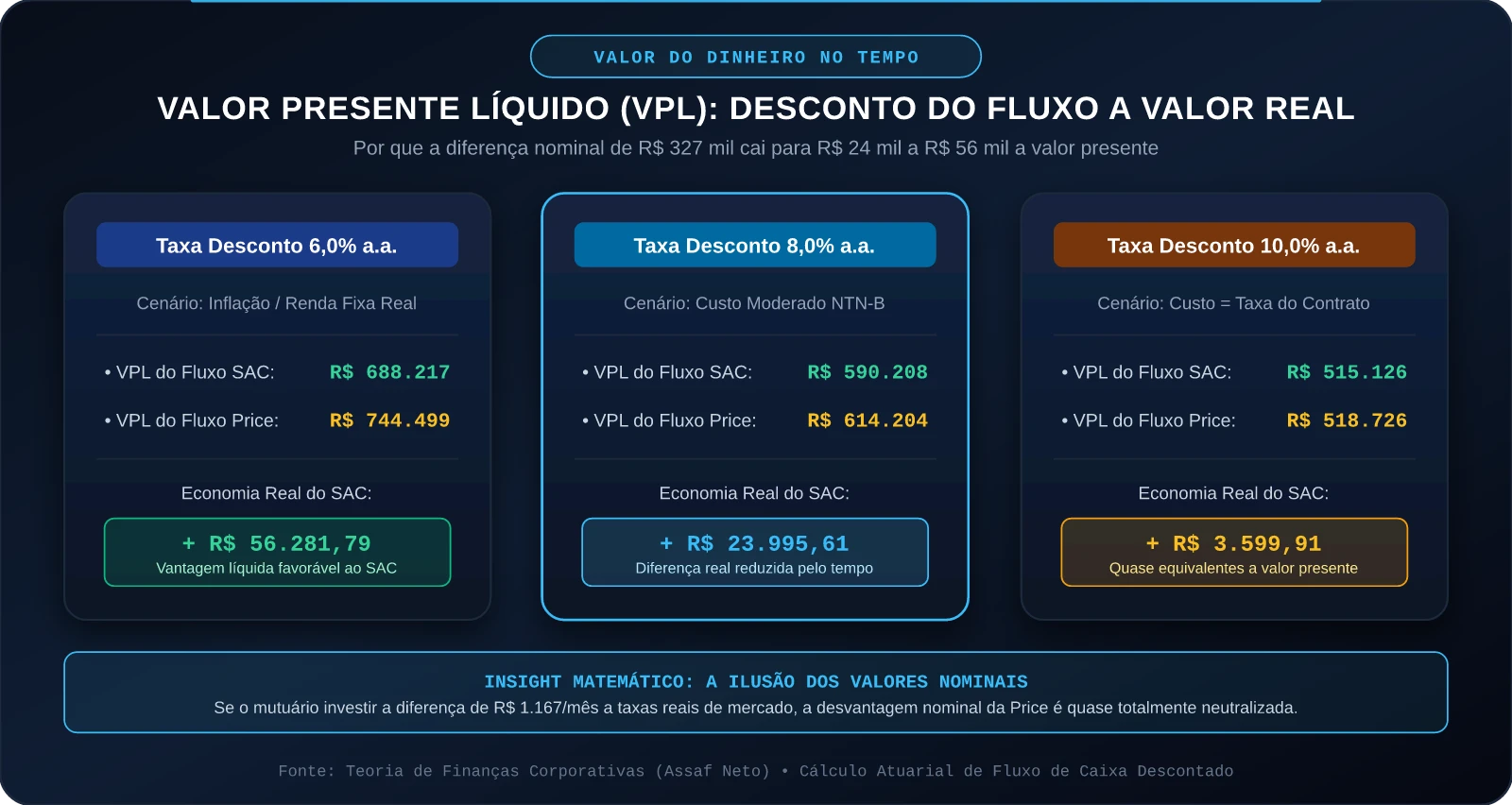 Valor Presente Líquido (VPL): Desconto do Fluxo a Valor Real